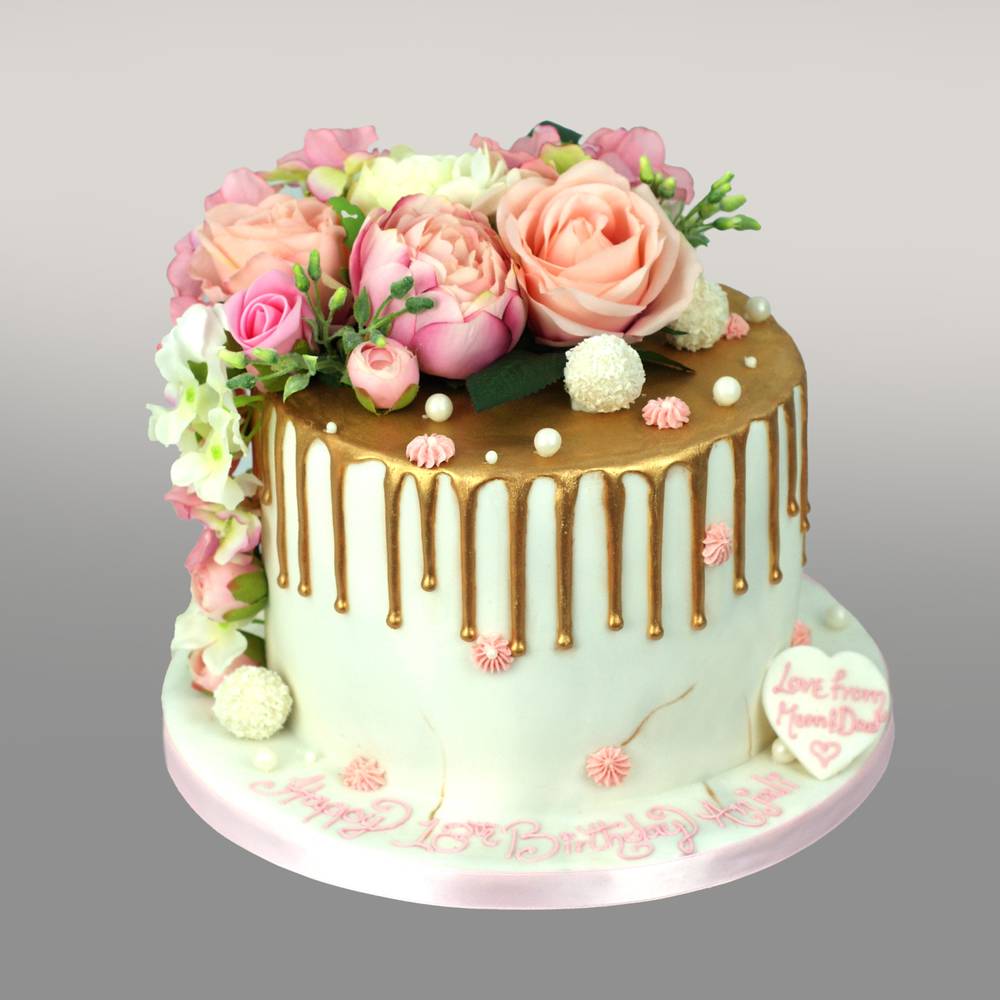 Eggless Cake Shop Gb Gold Drip Icing Cake Ic